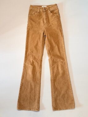 ROLLA'S Camel Corduroy High-Rise Flare Jeans